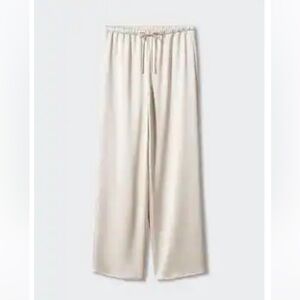 MANGO Satin Palazzo Pants